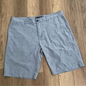 Travis Mathew Blue with Palm Trees All‎ Over  Golf Shorts